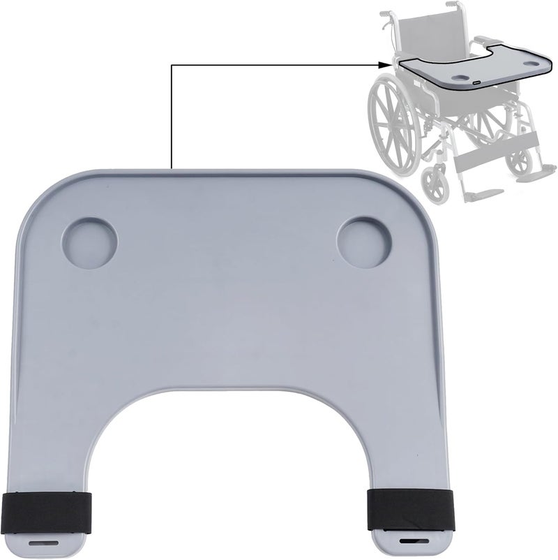 Windiboo Wheelchair Tray Table with Cup Holder, Removable Lap Desk for Dining & Reading, Easy-to-Install Accessory Suitable for 16–20 Inch Wheelchairs for Adults & Seniors - Image 1